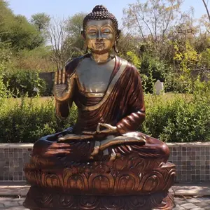 Outdoor Home Garden Decoration Metal Craft Large Size Buddha Head Bronze Sculpture Bronze Buddha Bust Statue