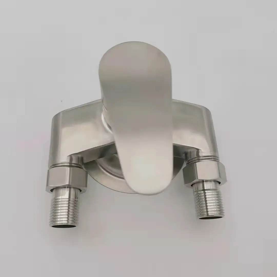 Wall Mounted Single Handle Stainless Steel Brushed Nickel Hot Cold Water Shower Mixing Valve Faucet