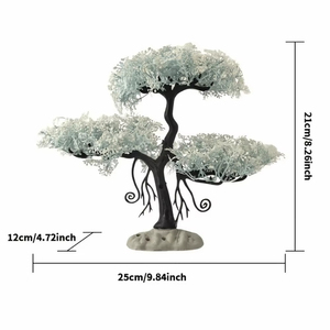 <span class=keywords><strong>Aquarium</strong></span> Visbak Landschapsdecoratie Plastic Ornament Simulatie Sneeuwvlok Roze Welkomende Pine Bonsai Aquariumplanten - Product Image 2