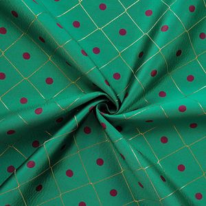 Tissu jacquard vintage à pois losanges dorés, tissé teint en fil pour robes, gilets, vestes, sacs - Product Image 3