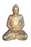 Statue de Bouddha assis de haute qualité pour l'extérieur/l'intérieur, sculpture en résine, bouddhisme, religieuse, incassable, légère, 1,2 m, décoration de la maison