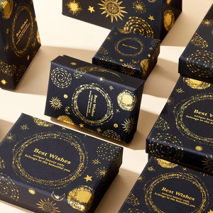 Caja de Embalaje para Joyería de Alta Gama con Estampado Dorado de Noche Estrellada, Laminada Mate y con Forro de Esponja - Product Image 5