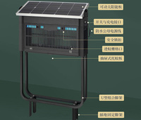 Lampe solaire anti-moustiques, répulsif, étanche, extérieur, jardin, cour Villa, 20W, 130 carré