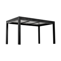 Moderner Einfacher Klapptisch, Tischplatte aus Kunststoffholz, Gartenmöbel mit Ausziehbarer Oberfläche Hof-Tisch