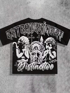 Camiseta de Manga Larga con Estampado 3D de Alas Religiosas para Hombre, Estilo Gótico Oscuro <span class=keywords><strong>Xtreme</strong></span> Cross, Cuello Redondo, Transpirable, Informal, Estilo Urbano - Product Image 4