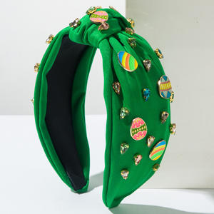 عصابة رأس أرنب عيد الفصح 2026 مع بيضة عيد الفصح مزينة بالكريستال، إكسسوار شعر للنساء في العطلات - Product Image 3