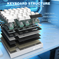 Keyboard Gaming ATTACK SHARK M36 HE Satu Tangan dengan Sakelar Magnetik, Kecepatan Scan 28K, Web Driver, Portabel, Kabel, RGB