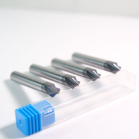 Fraise à chanfreiner haute précision en carbure sur mesure, 3 dents, revêtement AlTiN/TiN, outils de fraisage CNC haute vitesse, OEM/ODM, certifiée ISO9001