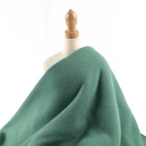Beste verkauf weiche benutzerdefinierte ebene gefärbt grün farbe pfirsich haut fleece gebürstet polyester stoff