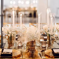 Candélabre moderne en acrylique à 3, 5, 8 ou 10 bras, centre de table pour mariage, décoration de table de mariage