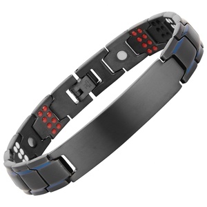 Joyería Clásica Biomagnética de Acero Inoxidable para Hombre, Diseño Geométrico, Alivio del Dolor de Artritis, Cadena de Eslabones - Product Image 1