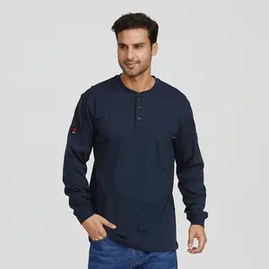 male female pure cotton pullover loose knitted blue sportswear working full sleeve Contrast Trim t-shirts