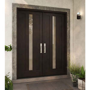 <span class=keywords><strong>Entrée</strong></span> extérieure de haute qualité <span class=keywords><strong>Porte</strong></span> principale résidentielle moderne en bois avec <span class=keywords><strong>porte</strong></span> latérale - Product Image 2