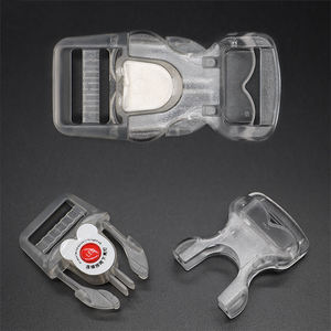 뼈 모양 반사 LED 개 목걸이 플라스틱 투명 1 인치 퀵 사이드 릴리스 버클 개 가죽 끈 액세서리 - Product Image 5