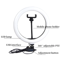 Prix d'Usine Anneau Lumineux LED 10 Pouces pour Photo et Vidéo, Éclairage de Remplissage de Studio pour Selfies, Support de Téléphone Portable et Diffusion en Direct