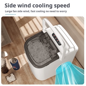 เครื่องทำน้ำแข็งแบบพกพาพร้อมตะกร้าใส่น้ำแข็งสำหรับงานปาร์ตี้ วางบนเคาน์เตอร์ได้ ทำความสะอาดตัวเองได้ - Product Image 4