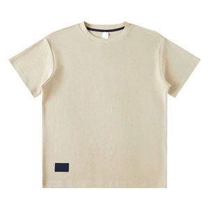 Waffle Knit T Shirts Custom manga corta suave en blanco sólido de gran tamaño algodón Waffle camiseta hombres - Product Image 2