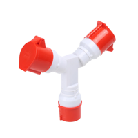 Connecteur Y industriel 5 broches 32A IP44 380V, prise multiple Y, séparateur de prise multiple 2 voies, connecteur 2 voies