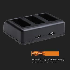 FOSOTO FB DC-AHDBT-901 Haute Qualité Type-C <span class=keywords><strong>Portable</strong></span> USB DC <span class=keywords><strong>chargeur</strong></span> à trois emplacements avec caméra d'<span class=keywords><strong>action</strong></span> GoPro pour Batterie GoPro 901 - Product Image 2
