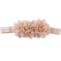 Ikat Rambut Bunga Chiffon Mutiara Jahitan Tangan 5cm untuk Dekorasi Bunga Anak-Anak yang Cantik