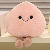 Peluche en forme de fruit super douce personnalisée de 10 pouces peluches aux fruits pêche citron pastèque pour enfants