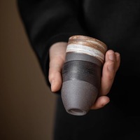 Tasse à thé en céramique japonaise de style rétro, luxe léger, pour la dégustation de thé, bol à thé pour le bureau et la maison, ensemble de thé Kung Fu