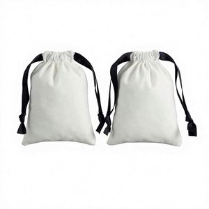 Factory Direct Supply Minimalist Style Cotton Dustproof Rectangle <b>Jewelry</b> Storage Bag Drawstring Closure for Gift <b>Packaging</b> - Product Image 4