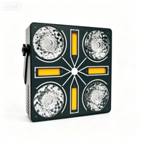 STSLITE-350W Projecteur LED COB 4 Yeux RGBW + 4 Panneaux LED Ambrés DMX512 Éclairage de Scène Modulable pour Mariages et Clubs