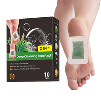 Patch de Soin des Pieds Détoxifiant Naturel de Qualité Supérieure à Base de Plantes (Romarin, Bambou, Thé Vert) Absorbant les Toxines, Emballage Personnalisé OEM, Fournisseur à Faible MOQ