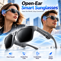 Lunettes de soleil intelligentes pour sport en extérieur, 5.4, 37g, avec coussinet nasal en silicone, 130mAh, 4-5H d'autonomie musicale et appels, UV400, Type-C, 50H en veille