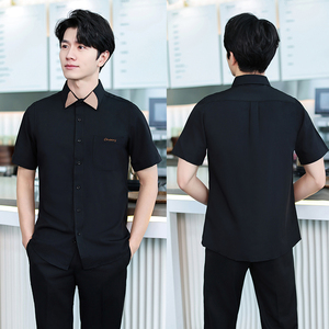 New Customized Logo Hotel Work Clothes Oil Resistant and Stain Resistant Shirts Unisex Waiter Shirts Waiter Shirt Uniform - Product Image 2