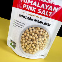 Sachet Doypack Personnalisé Imprimé avec Fenêtre Transparente et Fermeture Zip Refermable pour Emballage Alimentaire de Sel Rose de l'Himalaya, Grains et Haricots