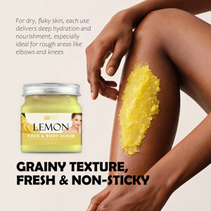 Gommage Visage Naturel au <span class=keywords><strong>Citron</strong></span> 500g Contient du Sel Marin Améliore le Teint Terne Éclaircit la Peau du Corps Laisse une Peau Radieuse Utilisation Quotidienne Logo Personnalisé - Product Image 4