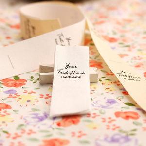 Personalizzato Logo privato ad alta densità tessuto tessuto etichette <span class=keywords><strong>nastro</strong></span> di abbigliamento raso damasco poliestere indumento toppa abito - Product Image 4