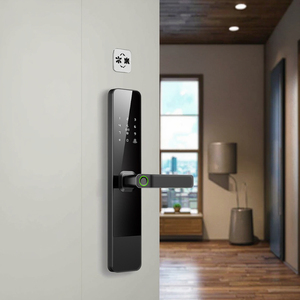 Tuya kunci kenop cerdas elektronik, kunci pintar aluminium Aloi memori, pintu kayu akses sidik jari keamanan <span class=keywords><strong>Digital</strong></span> Wifi - Product Image 4