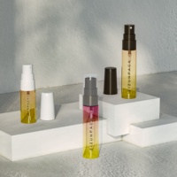 Flacon pulvérisateur de parfum en verre transparent en gros, vide, rechargeable, atomiseur de parfum format voyage, flacon échantillon avec pulvérisateur noir
