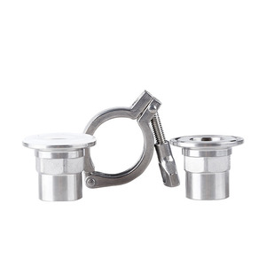 Stainless Steel Hexagonal Clamp Internal External Thread <b>Connector</b> Sanitary <b>Quick</b> Connect Standard Size Polished Finish - Product Image 3
