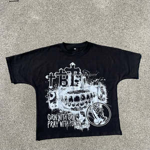 Tùy Chỉnh Người Đàn Ông Của 100% Bông Boxy Phù Hợp Với T-Shirt Lỏng Phù Hợp Với 280 Gram Cổ Điển Đồ Họa In Mỹ Thiết Kế OEM Logo Bao Gồm - Product Image 4