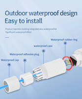 IP66 impermeable aislado 10/100Mbps 48V 12V 1A 15W red exterior CCTV sistemas de seguridad divisor PoE Monitor separador de energía