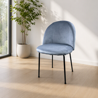 Chaise de salle à manger moderne en velours bouclé, confortable et minimaliste, avec pieds dorés, pour restaurant, mobilier d'intérieur beige