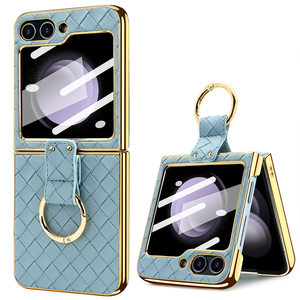 VIETAO Venta caliente para <span class=keywords><strong>Samsung</strong></span> <span class=keywords><strong>Galaxy</strong></span> <span class=keywords><strong>Z</strong></span> <span class=keywords><strong>Flip</strong></span> 6 Funda de teléfono con membrana de carcasa Anillo de metal Funda de cuero PU para <span class=keywords><strong>Galaxy</strong></span> <span class=keywords><strong>Z</strong></span> Flip5 4 <span class=keywords><strong>3</strong></span> - Product Image 4