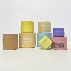 Luxury <b>Orange</b> Glass Cosmetic Jar 50g 30g with Rose Gold Lid Empty Frosted Face Cream Jar Skincare Container Packaging Wholesale - Product Image 1