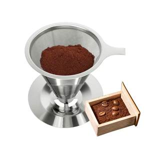 Portátil De Aço Inoxidável Cone Invertido Filtro De Café Cold Brewing 250 300 Mesh Drip Funnel Café Ferramentas Acessórios Food Grade - Product Image 1