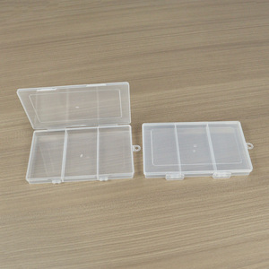 Transparent Plastic Storage <b>Box</b> 15.5x9.6x1.5cm 3 Compartment For Office Organizing <b>Tools</b> And <b>Small</b> Parts - Product Image 5