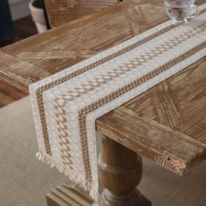 Tự Nhiên Sang Trọng Boho Dệt Đan Dải Kẻ Sọc Đám Cưới Macrame Placemat Bảng <span class=keywords><strong>Runner</strong></span> Cho Đám Cưới - Product Image 1