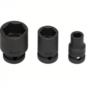 Jeu de clés à douille à chocs Fervi, 3 pièces, métriques, à embout hexagonal - Product Image 2