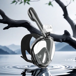 Full Face Diving Mask One Window Black And Blue Snorkeling Gear For Adults - Product Image 2