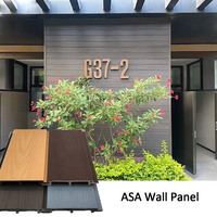 Revêtement ASA résistant aux UV, structure légère, imperméable, matériaux écologiques, panneau mural extérieur décoratif à effet bois