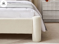 Cadre de lit queen size de style scandinave meubles de maison minimalisme antique cadre de lit durable en MDF