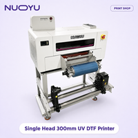 Imprimante d'autocollants UV DTF A3 300 mm à tête unique I3200, changement rapide de tâche pour atelier d'impression, transfert de film AB multi-sous-stratums, certifiée CE